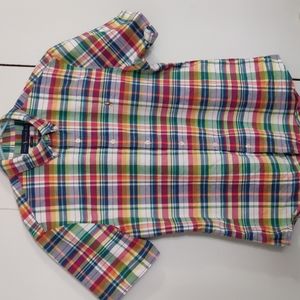 Ralph Lauren slim fit button down short sleeve shirt XL TG